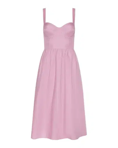 L'Agence Tiani Bustier Linen-Blend Dress | Thumbnail 1 L'Agence Tiani Bustier Linen-Blend Dress | Thumbnail 1