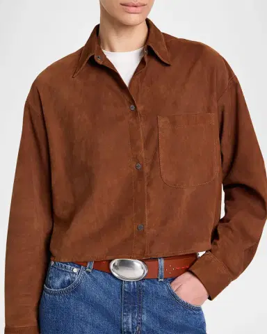 TWP Little Big Joe Shirt in Suede | Thumbnail 4 TWP Little Big Joe Shirt in Suede | Thumbnail 4
