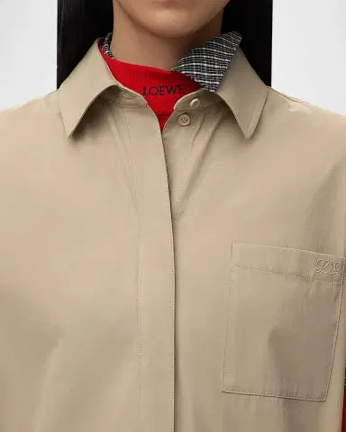 Loewe Wrapped Short-Sleeve Shirtdress | Thumbnail 3 Loewe Wrapped Short-Sleeve Shirtdress | Thumbnail 3