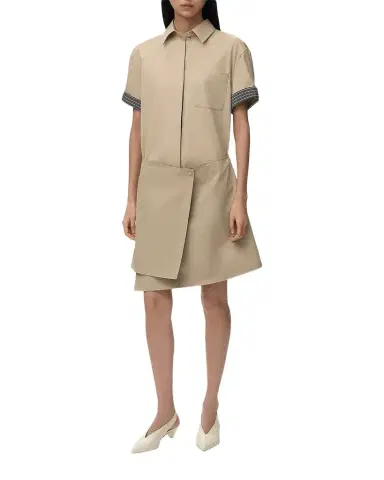 Loewe Wrapped Short-Sleeve Shirtdress | Thumbnail 1 Loewe Wrapped Short-Sleeve Shirtdress | Thumbnail 1