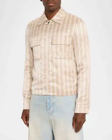 AMIRI Men's Multi-Stripe Full-Zip Blouson | Thumbnail 3 AMIRI Men's Multi-Stripe Full-Zip Blouson | Thumbnail 3