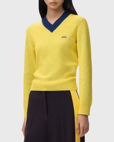 LOEWE Bicolor V-Neck Sweater | Thumbnail 3 LOEWE Bicolor V-Neck Sweater | Thumbnail 3