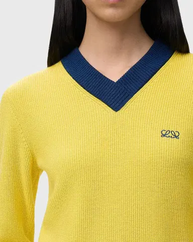 LOEWE Bicolor V-Neck Sweater | Thumbnail 4 LOEWE Bicolor V-Neck Sweater | Thumbnail 4