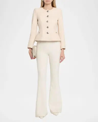 L'Agence Mariella Collarless Leather Jacket | Thumbnail 2 L'Agence Mariella Collarless Leather Jacket | Thumbnail 2