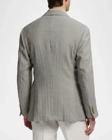Ralph Lauren Purple Label Men's Glenn Hand-Tailored Herringbone Jacket | Thumbnail 2 Ralph Lauren Purple Label Men's Glenn Hand-Tailored Herringbone Jacket | Thumbnail 2