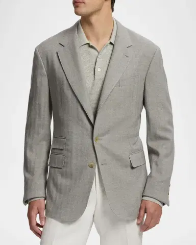 Ralph Lauren Purple Label Men's Glenn Hand-Tailored Herringbone Jacket | Thumbnail 3 Ralph Lauren Purple Label Men's Glenn Hand-Tailored Herringbone Jacket | Thumbnail 3