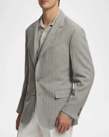 Ralph Lauren Purple Label Men's Glenn Hand-Tailored Herringbone Jacket | Thumbnail 5 Ralph Lauren Purple Label Men's Glenn Hand-Tailored Herringbone Jacket | Thumbnail 5
