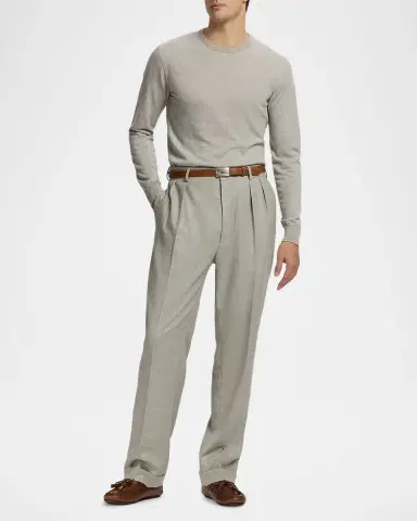 Ralph Lauren Purple Label Men's 18GG Cashmere Crewneck Sweater | Thumbnail 2 Ralph Lauren Purple Label Men's 18GG Cashmere Crewneck Sweater | Thumbnail 2