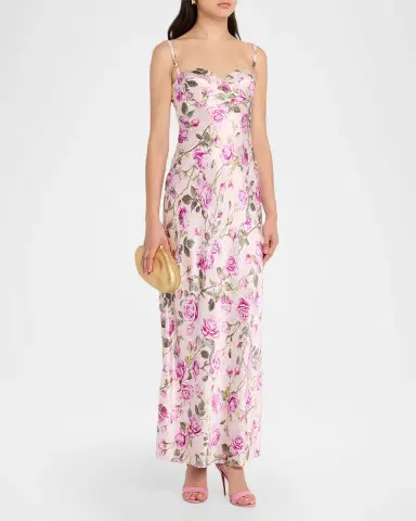 L'Agence Sayla Bias-Cut Silk Gown | Thumbnail 4 L'Agence Sayla Bias-Cut Silk Gown | Thumbnail 4
