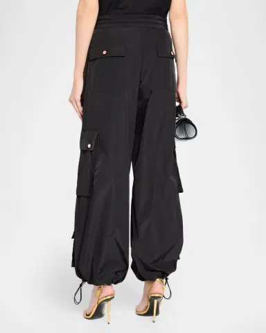 CYNTHIA ROWLEY Wide-Leg Drawcord Cargo Pants | Thumbnail 3 CYNTHIA ROWLEY Wide-Leg Drawcord Cargo Pants | Thumbnail 3
