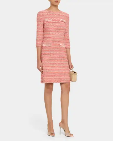 Misook Whipstitch Tweed A-Line Mini Dress | Thumbnail 4 Misook Whipstitch Tweed A-Line Mini Dress | Thumbnail 4