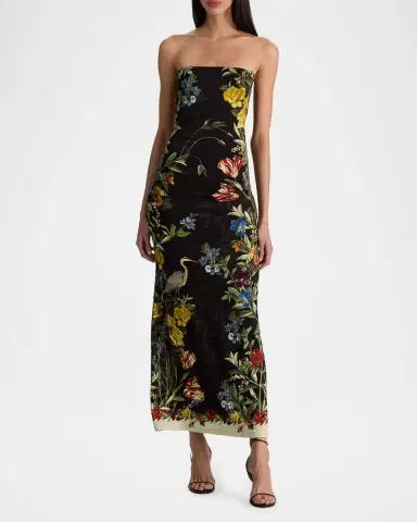 ALICE + OLIVIA Delora Strapless Maxi Dress | Thumbnail 2 ALICE + OLIVIA Delora Strapless Maxi Dress | Thumbnail 2