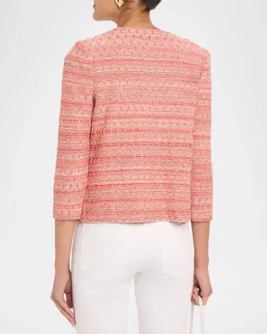 Misook Whipstitch Tweed Jacket | Thumbnail 3 Misook Whipstitch Tweed Jacket | Thumbnail 3