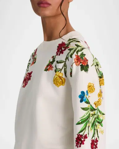 Alice + Olivia Russell Embroidered Crewneck Sweatshirt | Thumbnail 5 Alice + Olivia Russell Embroidered Crewneck Sweatshirt | Thumbnail 5