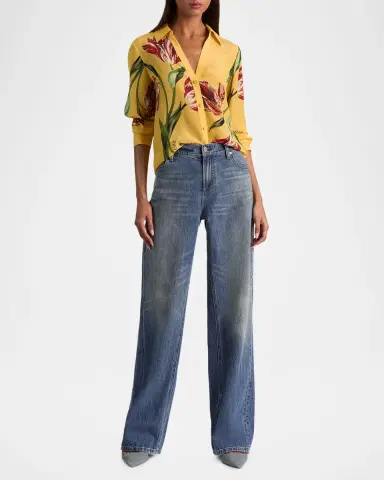 ALICE + OLIVIA Eloise Button-Front Blouse | Thumbnail 2 ALICE + OLIVIA Eloise Button-Front Blouse | Thumbnail 2