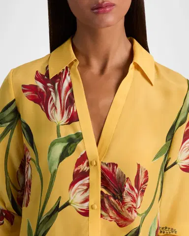 ALICE + OLIVIA Eloise Button-Front Blouse | Thumbnail 5 ALICE + OLIVIA Eloise Button-Front Blouse | Thumbnail 5