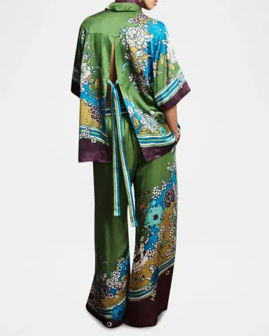 ALÉMAIS Nanci Back-Slit Floral Silk Shirt | Thumbnail 2 ALÉMAIS Nanci Back-Slit Floral Silk Shirt | Thumbnail 2