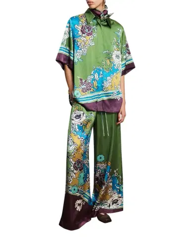 ALÉMAIS Nanci Back-Slit Floral Silk Shirt | Thumbnail 1 ALÉMAIS Nanci Back-Slit Floral Silk Shirt | Thumbnail 1