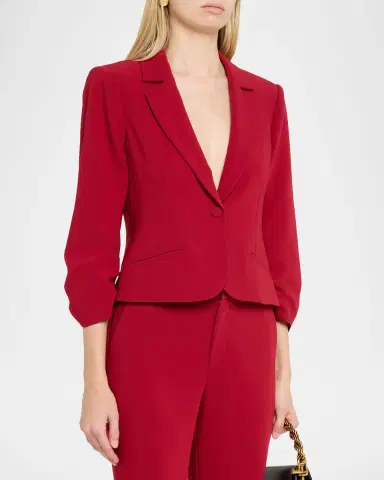 Cinq à Sept Khloe Petite Cropped 3/4-Sleeve Blazer | Thumbnail 4 Cinq à Sept Khloe Petite Cropped 3/4-Sleeve Blazer | Thumbnail 4