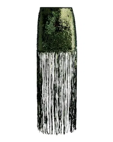 ALICE + OLIVIA Kendra Sequin Fringe Maxi Skirt | Thumbnail 1 ALICE + OLIVIA Kendra Sequin Fringe Maxi Skirt | Thumbnail 1