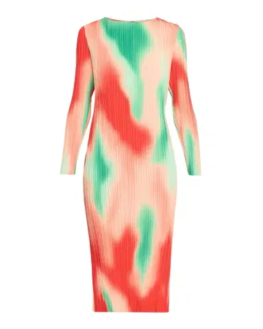 Misook Pleated Abstract Midi Dress | Thumbnail 1 Misook Pleated Abstract Midi Dress | Thumbnail 1