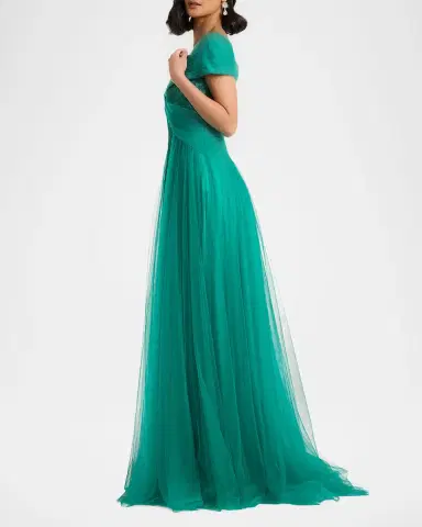 Tadashi Shoji Parello Embroidered Off-Shoulder Tulle Gown | Thumbnail 5 Tadashi Shoji Parello Embroidered Off-Shoulder Tulle Gown | Thumbnail 5