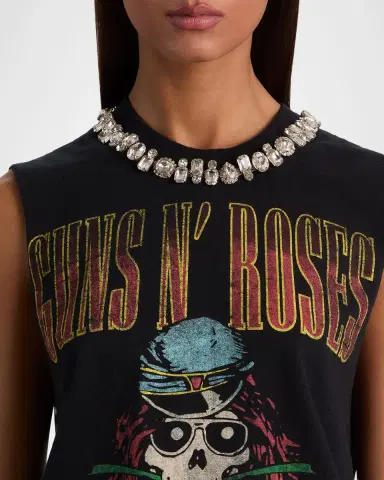 ALICE + OLIVIA x Guns N ' Roses Micah Embellished Muscle Tank | Thumbnail 5 ALICE + OLIVIA x Guns N ' Roses Micah Embellished Muscle Tank | Thumbnail 5