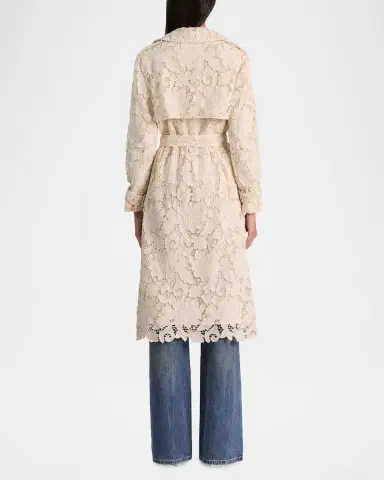Alice + Olivia Keith Eyelet Midi Trench Coat | Thumbnail 3 Alice + Olivia Keith Eyelet Midi Trench Coat | Thumbnail 3
