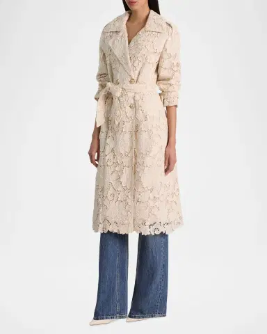 Alice + Olivia Keith Eyelet Midi Trench Coat | Thumbnail 4 Alice + Olivia Keith Eyelet Midi Trench Coat | Thumbnail 4