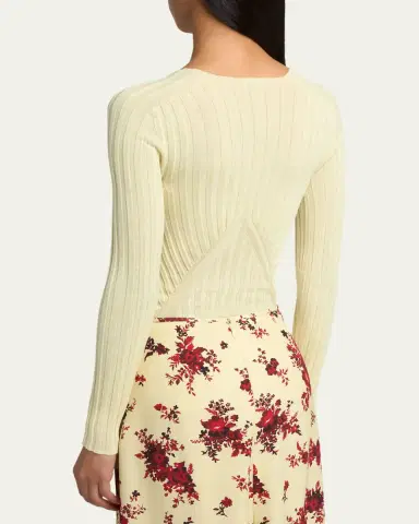 Jil Sander Cashmere-Silk V-Neck Sweater | Thumbnail 3 Jil Sander Cashmere-Silk V-Neck Sweater | Thumbnail 3