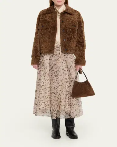 Brunello Cucinelli Printed Silk A-Line Midi Skirt | Thumbnail 2 Brunello Cucinelli Printed Silk A-Line Midi Skirt | Thumbnail 2