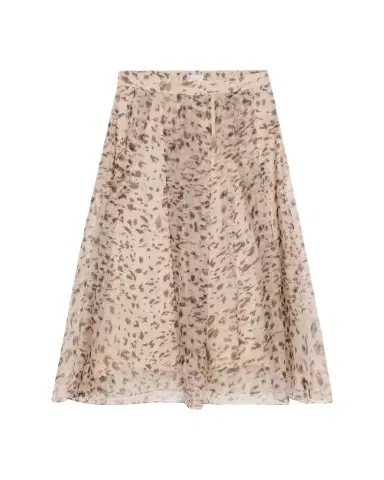 Brunello Cucinelli Printed Silk A-Line Midi Skirt | Thumbnail 1 Brunello Cucinelli Printed Silk A-Line Midi Skirt | Thumbnail 1