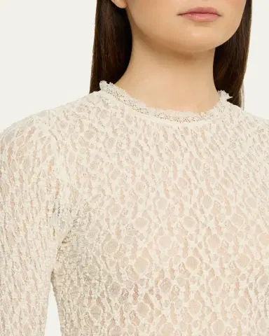 Isabel Marant Brany Stretch Lace Long-Sleeve Top | Thumbnail 5 Isabel Marant Brany Stretch Lace Long-Sleeve Top | Thumbnail 5