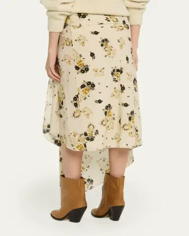 Isabel Marant Faniry Floral Asymmetric Silk Skirt | Thumbnail 3 Isabel Marant Faniry Floral Asymmetric Silk Skirt | Thumbnail 3