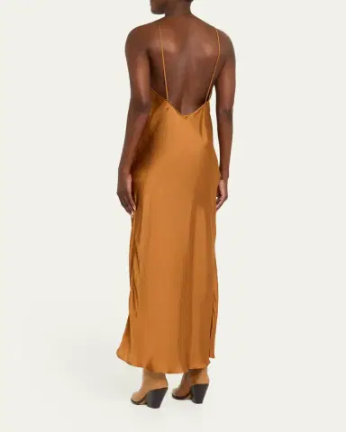 Isabel Marant Nevana Satin Backless Maxi Slip Dress | Thumbnail 3 Isabel Marant Nevana Satin Backless Maxi Slip Dress | Thumbnail 3