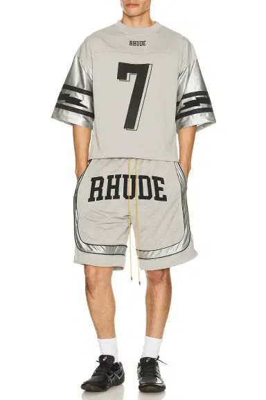 Rhude Baggy Mesh Collegiate Logo Shorts | Thumbnail 4 Rhude Baggy Mesh Collegiate Logo Shorts | Thumbnail 4