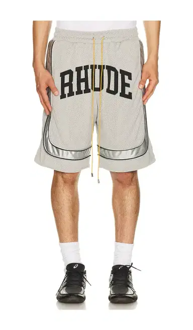 Rhude Baggy Mesh Collegiate Logo Shorts | Thumbnail 6 Rhude Baggy Mesh Collegiate Logo Shorts | Thumbnail 6