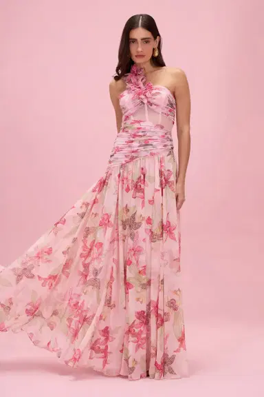 PatBo ORCHID BLOOM CHIFFON CORSET GOWN | Thumbnail 3 PatBo ORCHID BLOOM CHIFFON CORSET GOWN | Thumbnail 3