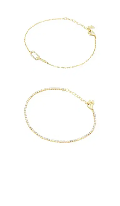 By Adina Eden Tennis & Paperclip Pave Bracelet Combo Set | Thumbnail 4 By Adina Eden Tennis & Paperclip Pave Bracelet Combo Set | Thumbnail 4