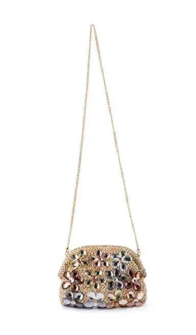 olga berg Fern Crystal Embellished Clutch | Thumbnail 4 olga berg Fern Crystal Embellished Clutch | Thumbnail 4