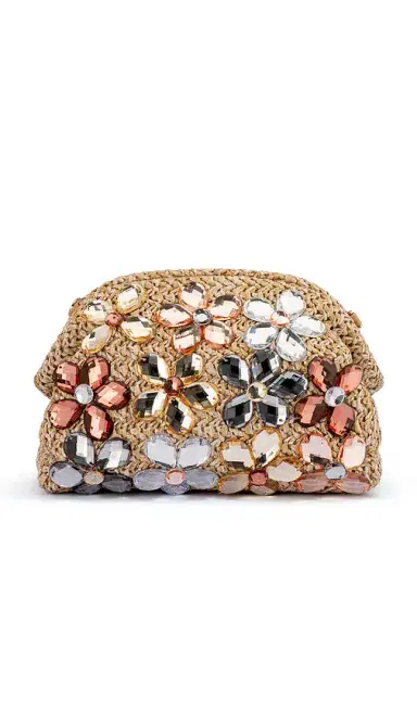olga berg Fern Crystal Embellished Clutch | Thumbnail 1 olga berg Fern Crystal Embellished Clutch | Thumbnail 1