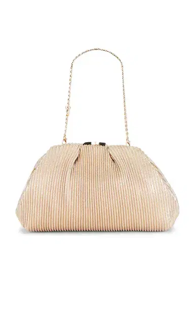 olga berg Naomi Pleated Clutch | Thumbnail 2 olga berg Naomi Pleated Clutch | Thumbnail 2
