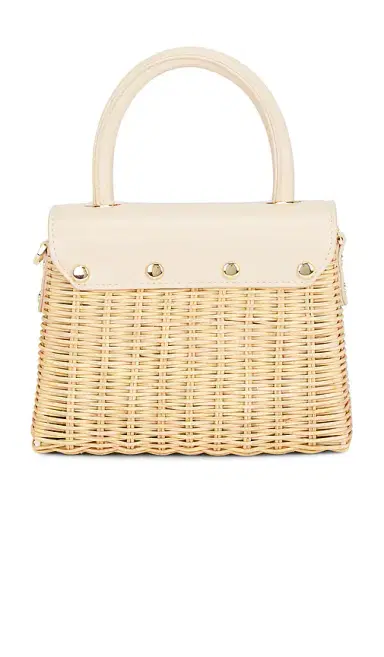 olga berg Elle Wicker Top Handle Bag | Thumbnail 2 olga berg Elle Wicker Top Handle Bag | Thumbnail 2