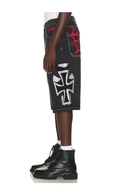 Ed Hardy Crosses Rhinestone Long Shorts | Thumbnail 3 Ed Hardy Crosses Rhinestone Long Shorts | Thumbnail 3