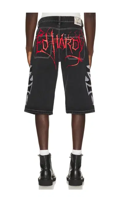Ed Hardy Crosses Rhinestone Long Shorts | Thumbnail 4 Ed Hardy Crosses Rhinestone Long Shorts | Thumbnail 4