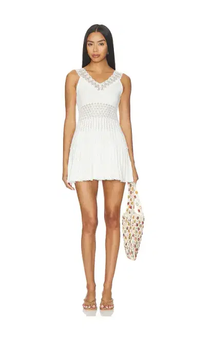Tularosa Janis Lace Pointelle Mini Dress | Thumbnail 1 Tularosa Janis Lace Pointelle Mini Dress | Thumbnail 1