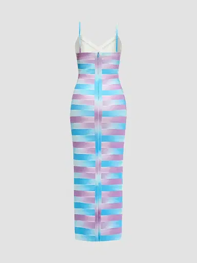 Hervé Léger Women's The Cara Ombré Stripe Gown - Daphne Multi - Size XS | Thumbnail 2 Hervé Léger Women's The Cara Ombré Stripe Gown - Daphne Multi - Size XS | Thumbnail 2