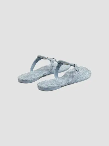 Tory Burch Women's Miller Logo Strap Sandals - Blue Cloud - Size 5 | Thumbnail 3 Tory Burch Women's Miller Logo Strap Sandals - Blue Cloud - Size 5 | Thumbnail 3