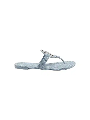 Tory Burch Women's Miller Logo Strap Sandals - Blue Cloud - Size 5 | Thumbnail 1 Tory Burch Women's Miller Logo Strap Sandals - Blue Cloud - Size 5 | Thumbnail 1