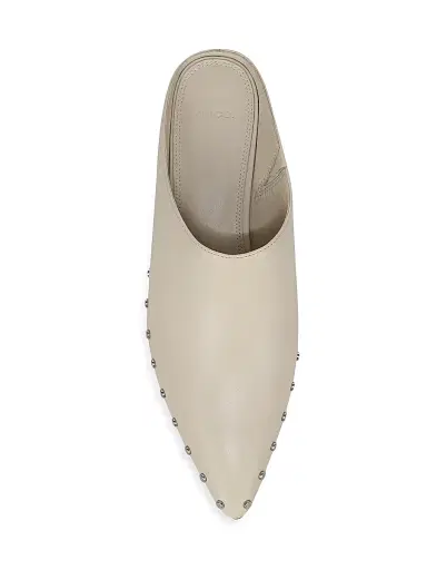 Vince Women's 38MM August Studded Leather Mules - Moonlight - Size 10 | Thumbnail 4 Vince Women's 38MM August Studded Leather Mules - Moonlight - Size 10 | Thumbnail 4